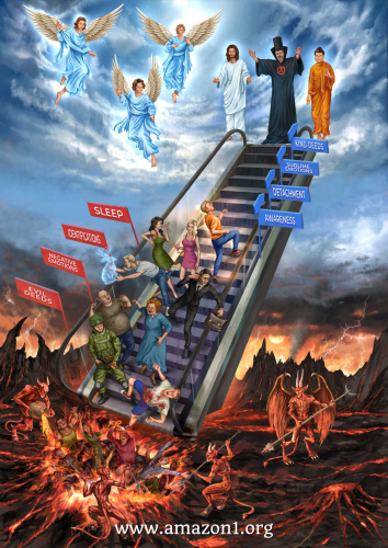 The stairway between heaven and hell